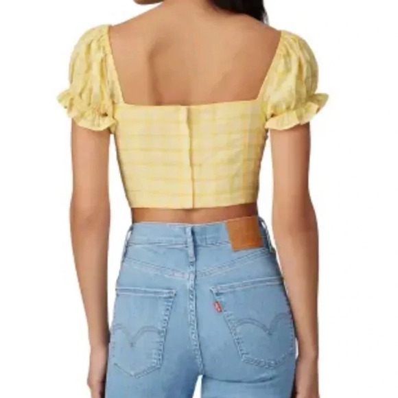 Revolve Capulet Yellow Keyla Crop Top NWT Size L - Picture 9 of 9